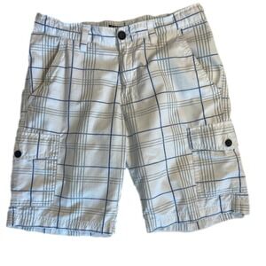 Tony Hawk Boys Youth Plaid‎ Ripstop Cargo Shorts Size 12h